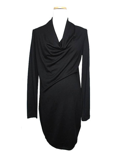 Helmut Lang black drape dress 44 55 - HELMUT LANG - BALAAN 1