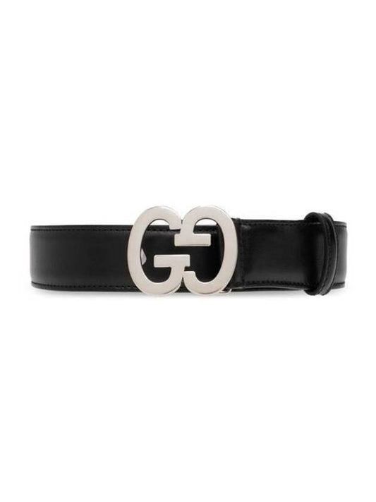 GG Superme Monogram Leather Buckle Belt - GUCCI - BALAAN 2