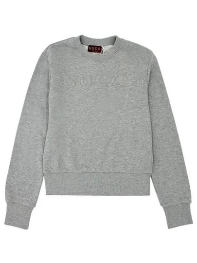 Cotton Sweatshirt Grey - GUCCI - BALAAN 2