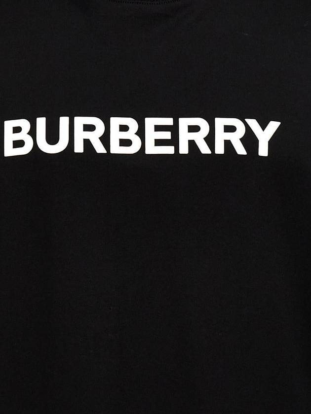 Logo Print Cotton Short Sleeve T-Shirt Black - BURBERRY - BALAAN 5