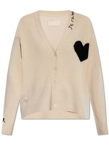 Zadig & Voltaire ‘Mirka’ Cashmere Cardigan, Women's, Beige - ZADIG & VOLTAIRE - BALAAN 1