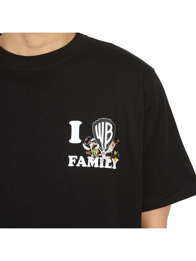 WB I Love Short Sleeve T-Shirt Black - FAMILY FIRST - BALAAN 9