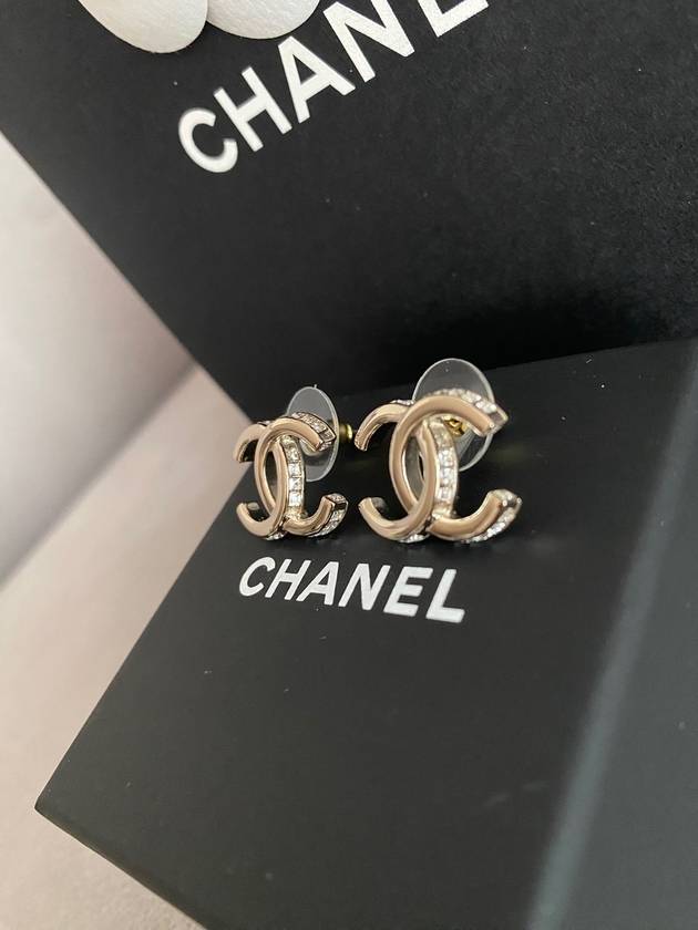 CC logo earrings crystal earrings gold ABB798 - CHANEL - BALAAN 7