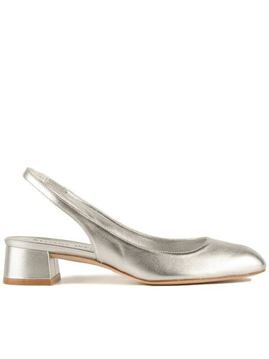 Stuart Weitzman Vivienne 35 Slingback Silver - STUART WEITZMAN - BALAAN 1