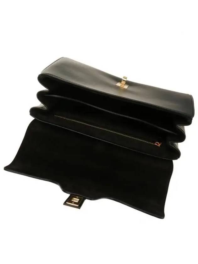 Smooth Calfskin Tin Soft Shoulder Bag Black - CELINE - BALAAN 5