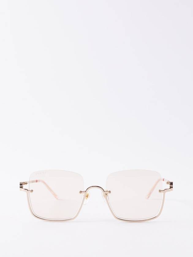 Eyewear Logo Sunglasses Gold - GUCCI - BALAAN 1