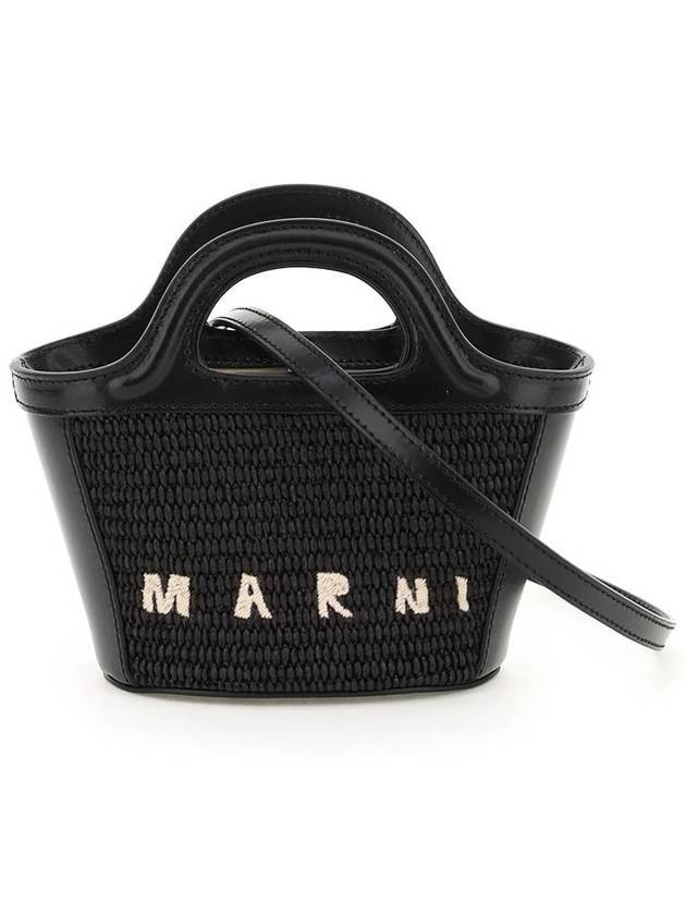 Rattan Micro Tropicalia Cross Bag Black - MARNI - BALAAN 1