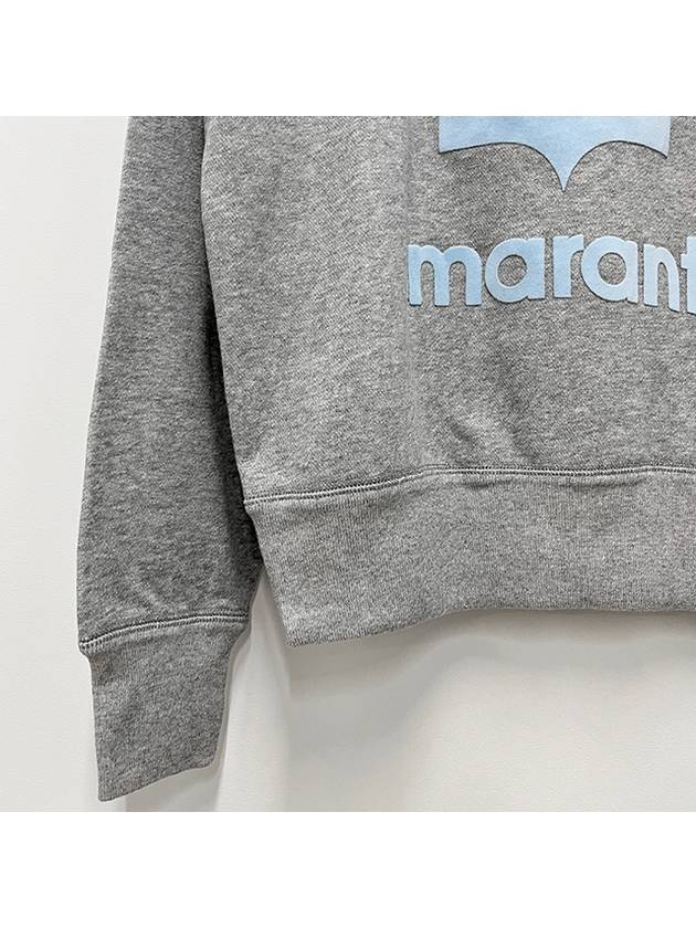 Moby Logo Print Sweatshirt Grey Ice Blue - ISABEL MARANT ETOILE - BALAAN 7