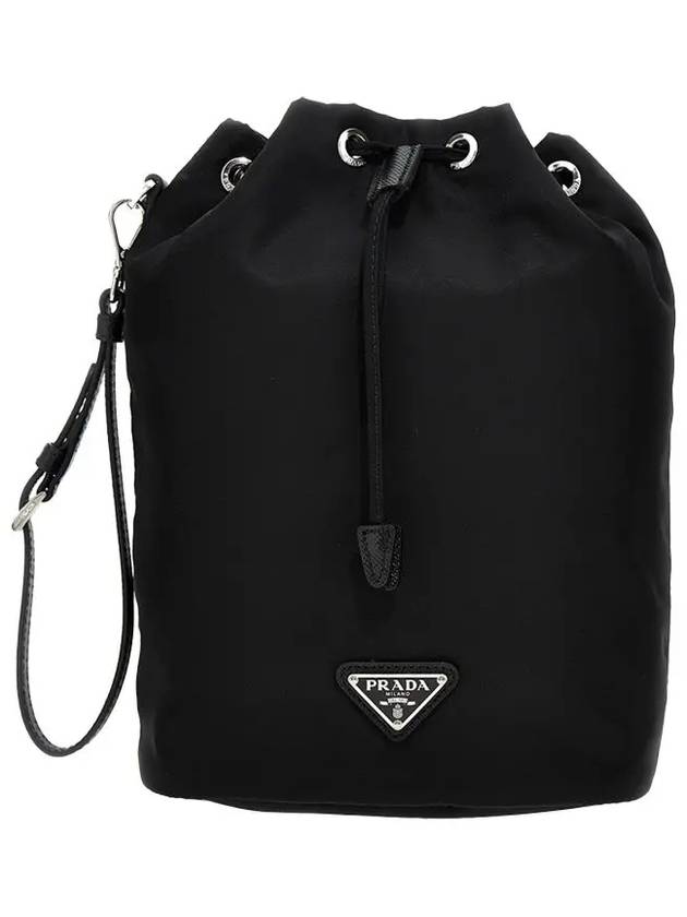 Re-Nylon Drawstring Pouch Black - PRADA - BALAAN 3