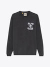 Skull Logo Long Sleeve T Shirt Black SLS 10007 - GALLERY DEPT. - BALAAN 1