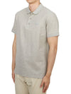 Embroidered Logo Short Sleeve Polo Shirt Grey - BURBERRY - BALAAN 4