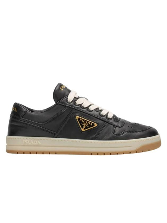 Downtown Nappa Leather Low Top Sneakers Black - PRADA - BALAAN 1