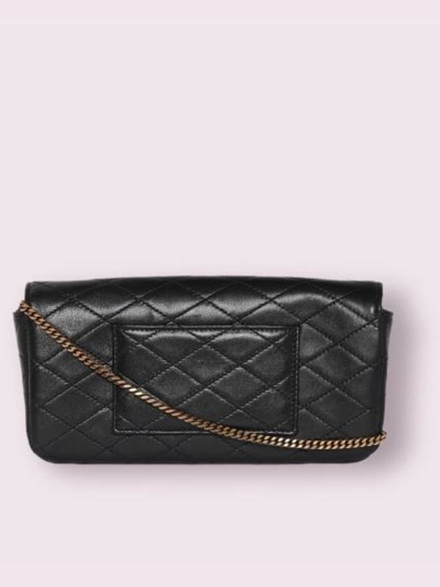 Gaby Chain Quilting Leather Cross Bag Black - SAINT LAURENT - BALAAN 4