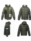 Men's Crinkle Reps Hooded Down Padding Dark Green - STONE ISLAND - BALAAN 8