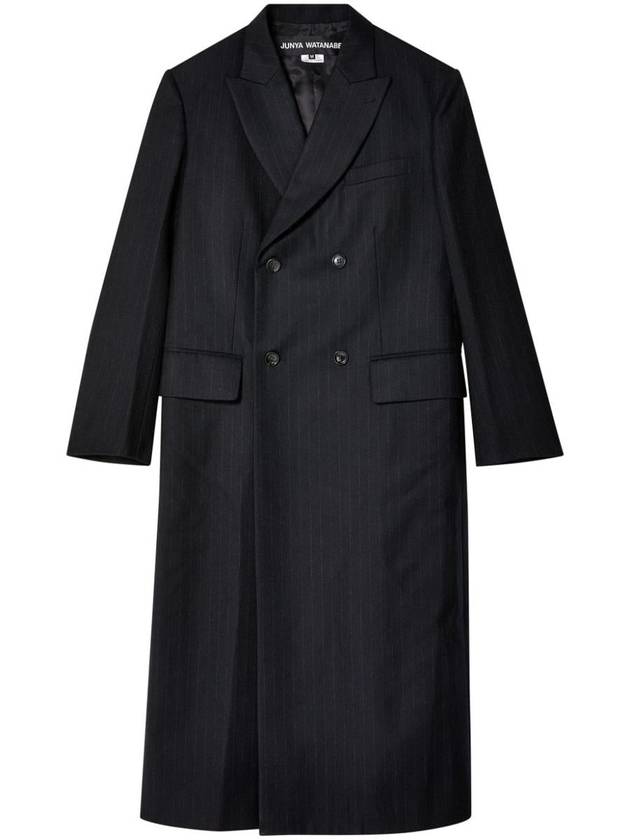 Junya Watanabe Pinstripe Double-Breasted Coat - JUNYA WATANABE - BALAAN 1