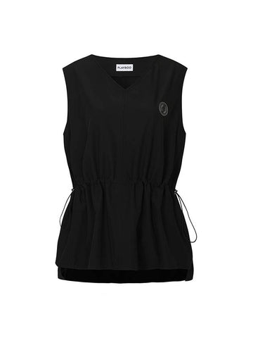 SUMMER V NECK VESTBlack - PLAYBOO - BALAAN 1