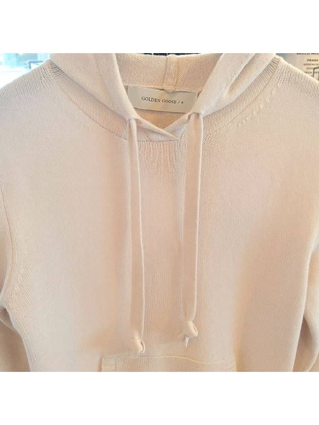 Cashmere Blend Hoodie Natural White - GOLDEN GOOSE - BALAAN.