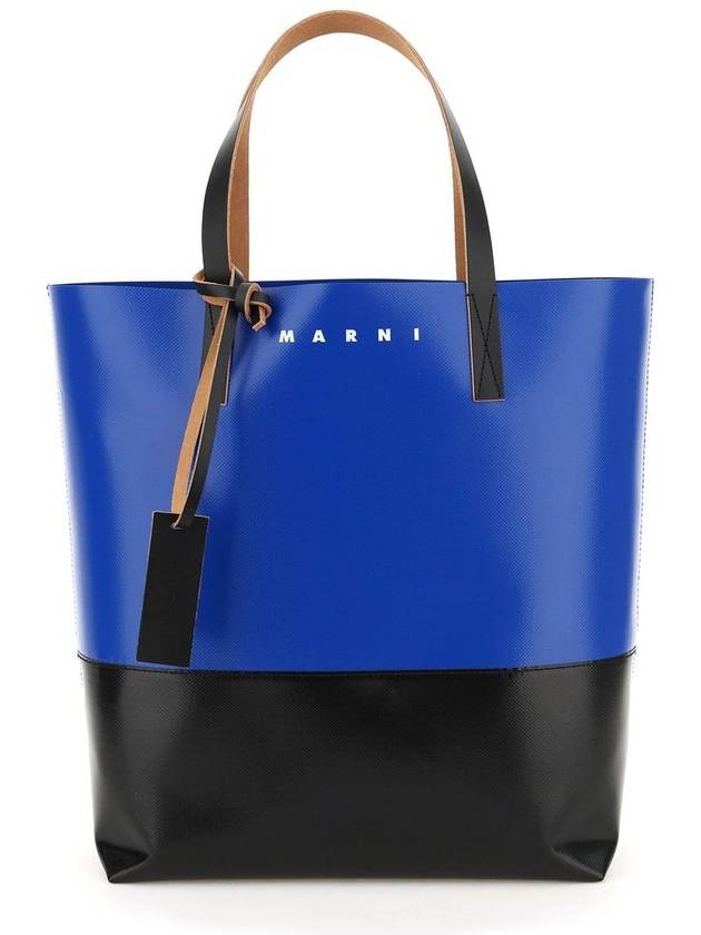 Tribeca Shopping Tote Bag Blue Black - MARNI - BALAAN 2