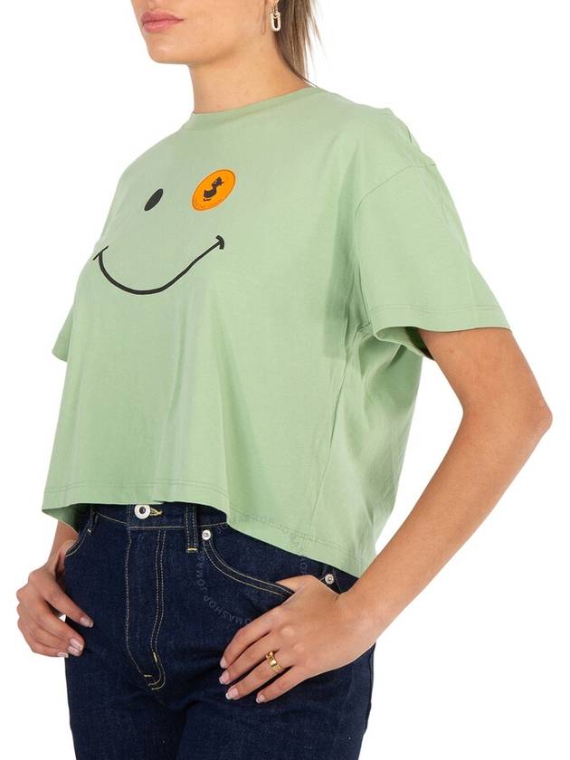 Save The Duck Ladies Mint Green Gilma Funny Face Tee, Brand Size 0 (X-Small) - SAVE THE DUCK - BALAAN 3