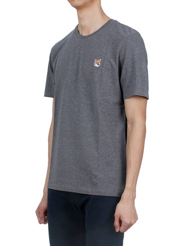 Fox Head Patch Classic Short Sleeve T-Shirt Grey Melange - MAISON KITSUNE - BALAAN 4