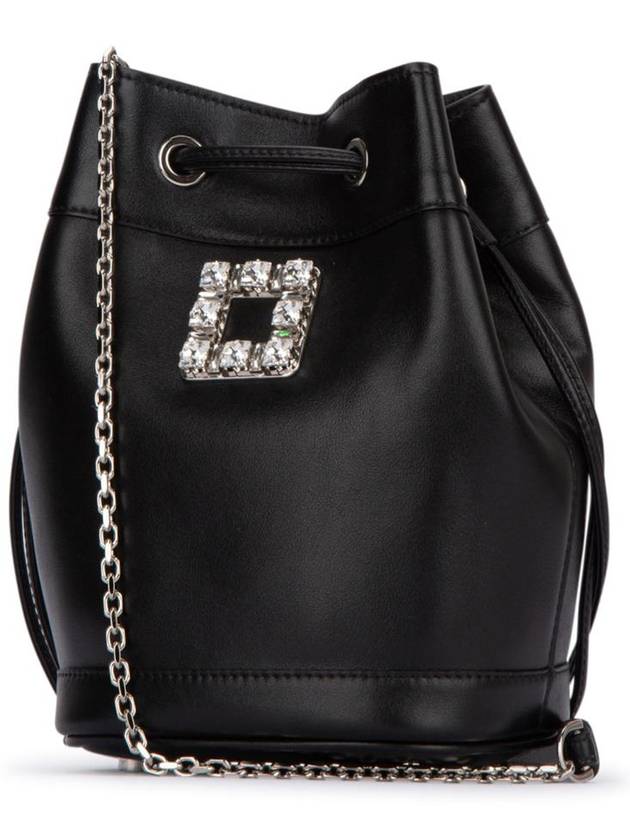 Très Vivier Leather Bucket Bag Black - ROGER VIVIER - BALAAN 3