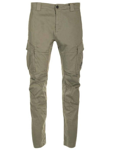 Stretch Sateen Ergonomic Lens Cargo Straight Pants Green - CP COMPANY - BALAAN 1