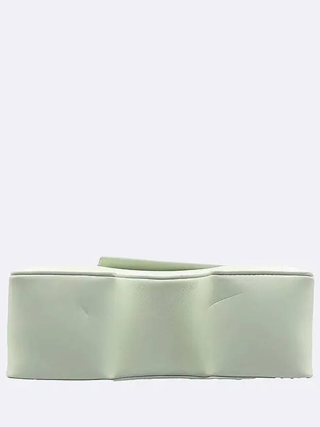 OWNN005F21LEA0015300 Light Blue Leather Cutout Burrow Shoulder Bag - OFF WHITE - BALAAN 6