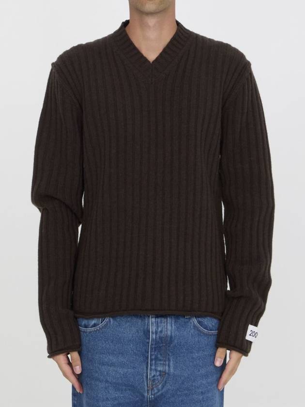 Brown wool sweater - DOLCE&GABBANA - BALAAN 1