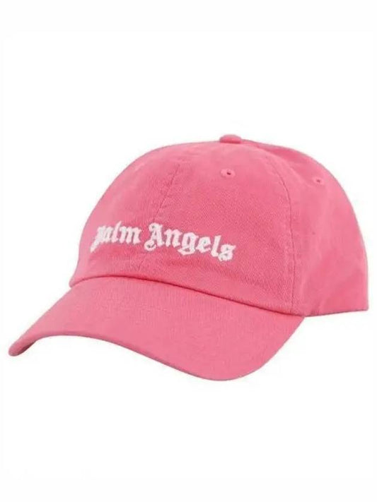 Men's Embroidery Logo Ball Cap Pink - PALM ANGELS - BALAAN 2