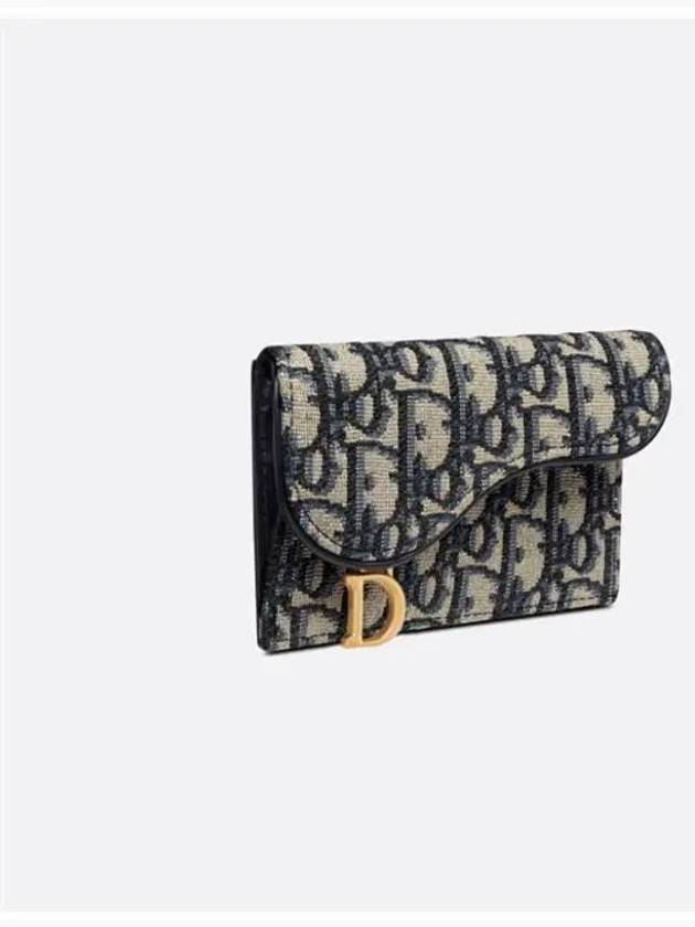 Saddle Cosmos Zipper Card Wallet Oblique S5692CTZQ - DIOR - BALAAN 2