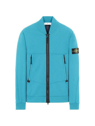 Wappen Patch Zip-up Bomber Jacket Blue - STONE ISLAND - BALAAN 1