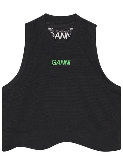 Active Mesh Sleeveless Black - GANNI - BALAAN 2