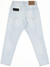 Slim fit light blue cropped denim pants JN124 - IKALOOOK - BALAAN 2