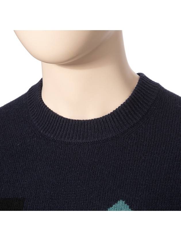 Men's Navy K Logo Knit Sweater Knit Top 5PU5353LP76 - KENZO - BALAAN 4