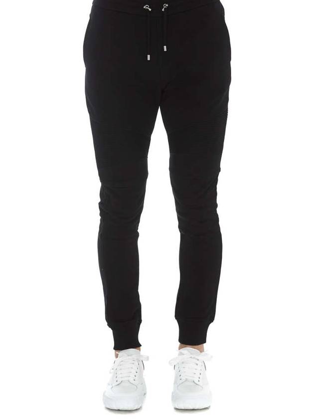 Cotton Black Jogger Pants VH1OB000B034 0PA - BALMAIN - BALAAN 1