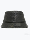 Intrecciato Leather Bucket Hat Dark Green - BOTTEGA VENETA - BALAAN 2