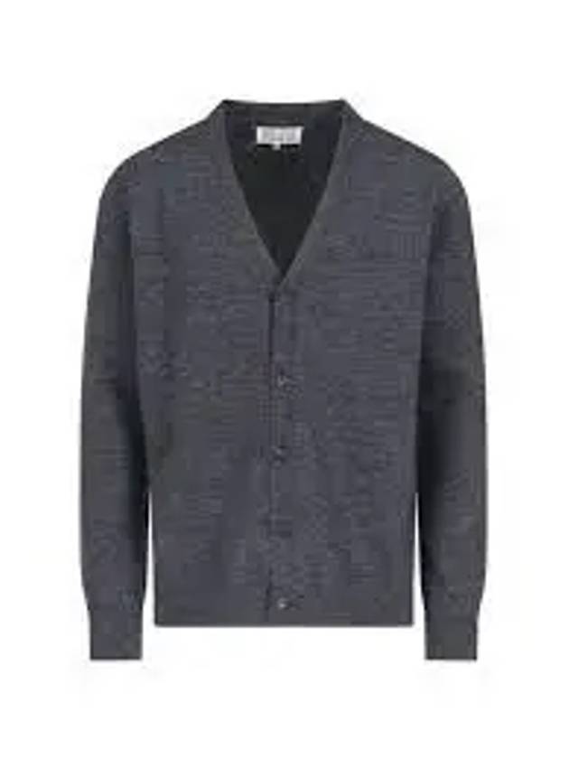 Elbow Patch Fine Knit Cardigan Charcoal - MAISON MARGIELA - BALAAN 2