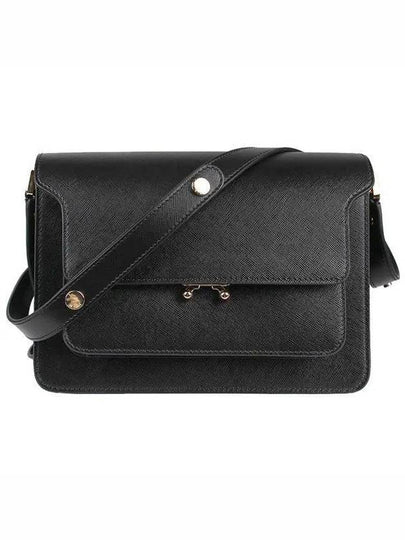 Saffiano Trunk Medium Shoulder Bag Black - MARNI - BALAAN 2