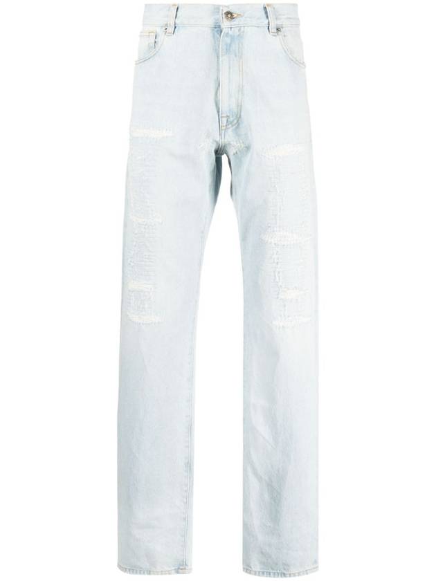 424 Light Blue Cotton Blend Jeans - 424 - BALAAN 1