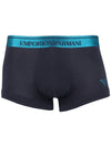 Men's Shiny Logo Stretch Briefs Navy - EMPORIO ARMANI - BALAAN 1