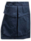 Logo Patch Pocket Banding Bermuda Shorts Navy Blue - STONE ISLAND - BALAAN 5