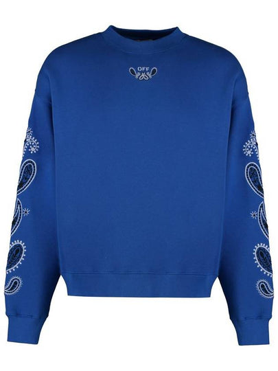 sweater OMBA054S24FLE002 4601 blue - OFF WHITE - BALAAN 2