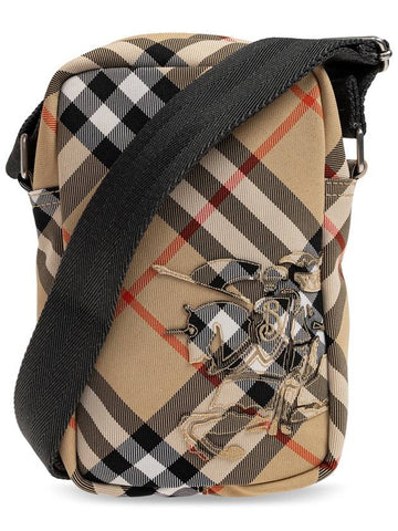 EKD Appliqué Check Phone Cross Bag Beige - BURBERRY - BALAAN 1