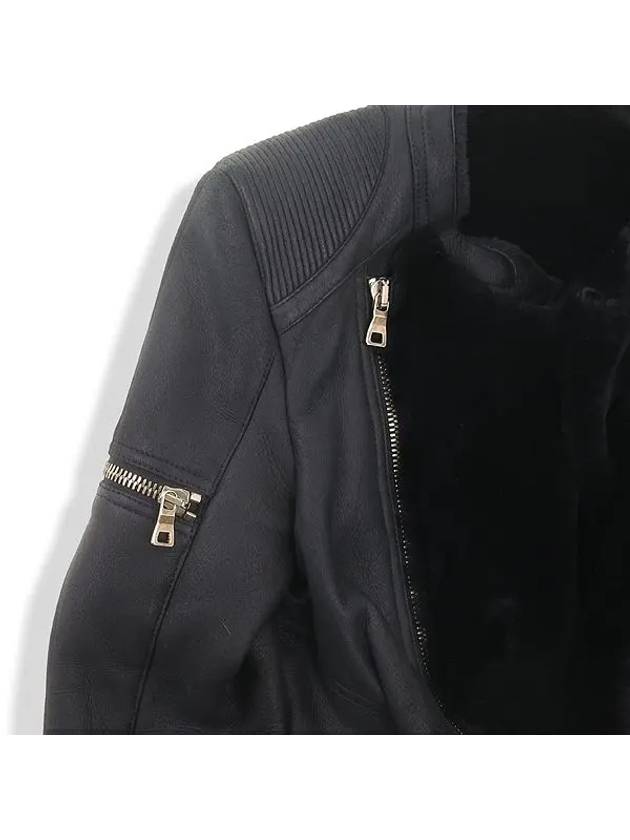 Smith Market black leather jacket women s clothing - BALMAIN - BALAAN 3