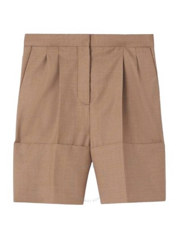 Burberry Ladies Deep Taupe Therry Asian Fit Leg Wool Tailored Shorts Brand Size 2 US Size 0 - BURBERRY - BALAAN 1