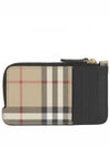 Check Pattern Half Zipper Card Wallet Archive Beige - BURBERRY - BALAAN 2