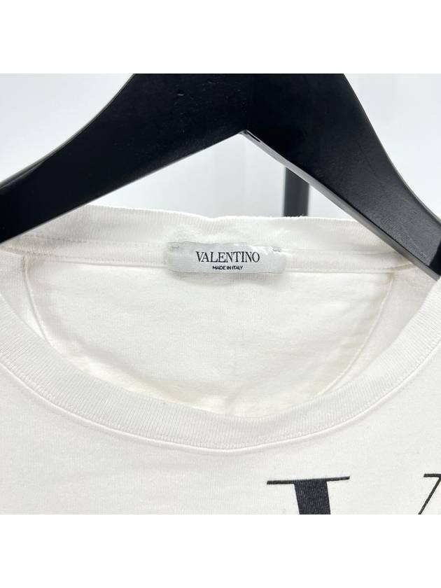 Logo overfit short sleeve t shirt white M size - VALENTINO - BALAAN 4