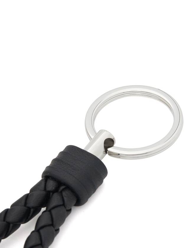 Intrecciato Leather Key Holder Black - BOTTEGA VENETA - BALAAN 6