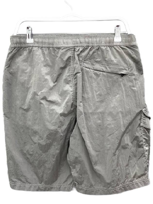 Patch Pocket Swim Shorts Silver - STONE ISLAND - BALAAN 3