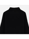 Big heart logo men s turtleneck knit black BKUKS402 018 - AMI - BALAAN 6